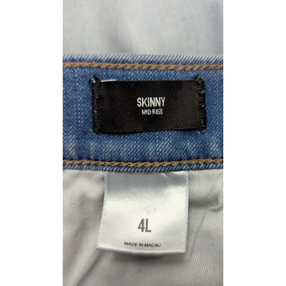 Express sz 4L Jeans Skinny Mid Rise stretchy blue slim women 0957 - Picture 6 of 7